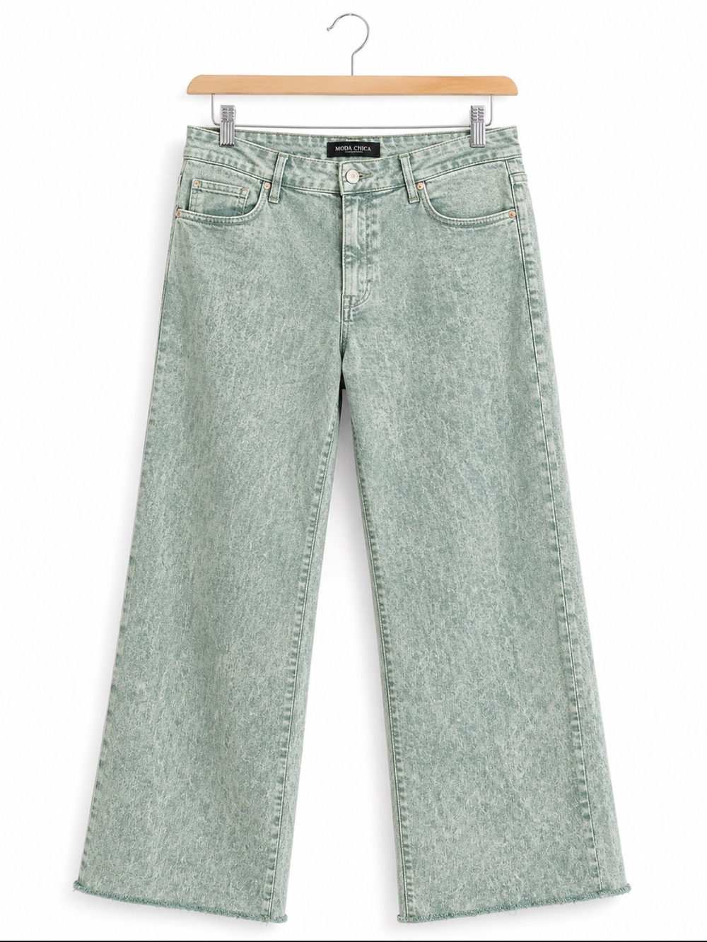Judy Blue Mint Acid Wash High Rise Wide Leg Jeans 20W